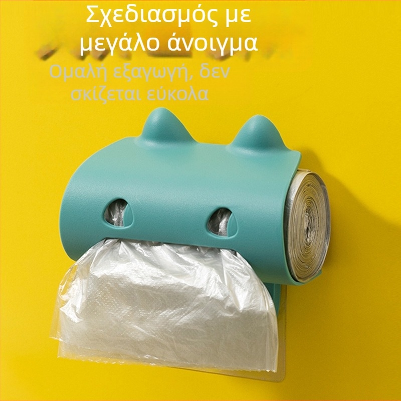 Μινιμαλιστικό τοίχο-μονταριστό κάδο απορριμμάτων για σακούλες με συρόμενο διαμέρισμα, καρτούν σχέδιο για κουζίνα και σαλόνι, με ενσωματωμένο ράφι κλειδιών