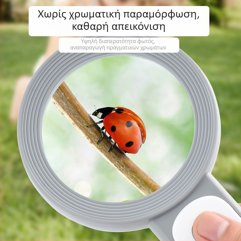30x χειροκίνητος φακός ανάγνωσης με ζεστό και ψυχρό φως, 18 LED, διπλού επιπέδου φακοί, για ανάγνωση βιβλίων και εφημερίδων στο σπίτι