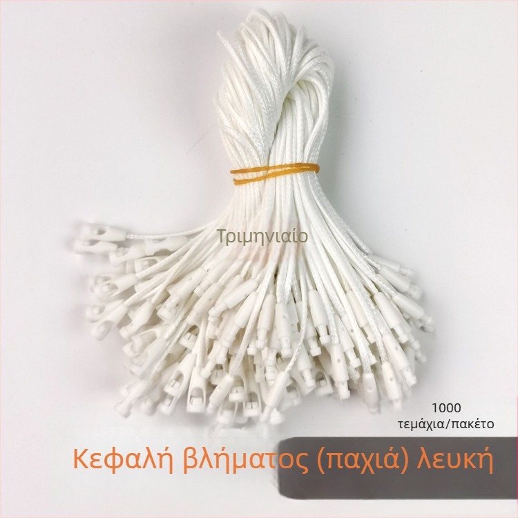 Κορδόνι ετικέτων από κερί, κυλινδρική ετικέτα, τετράγωνο ριγέ σχέδιο, διπλός γάντζος
