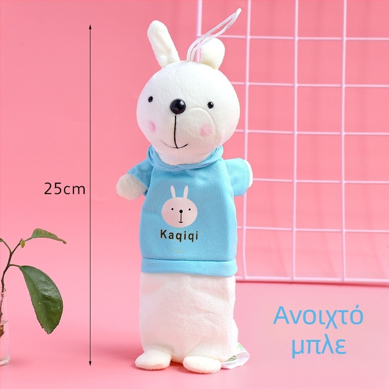 Παιδικό λούτρινο κουνελάκι σε κορεατικό στυλ με θήκη μολυβιών, δημιουργικός σχεδιασμός και απλό καρτούν κρεμαστό διακοσμητικό