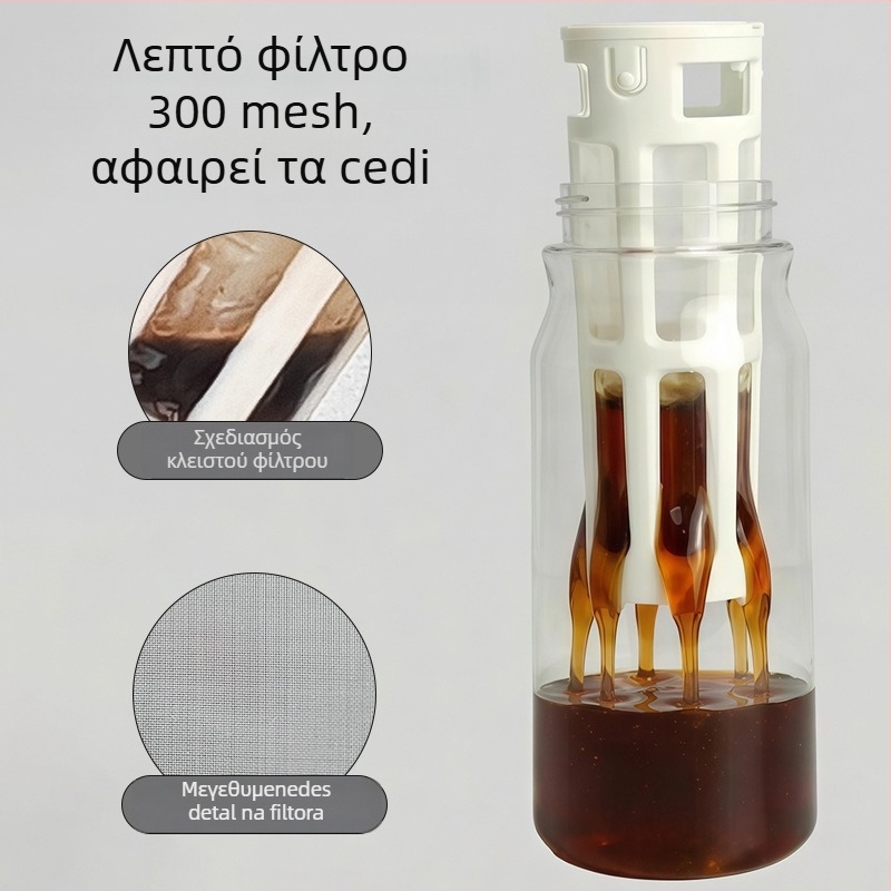Κύπελλο Tritan για κρύο εκχύλισμα καφέ, φρουτώδες τσάι, φορητή φιάλη νερού, κύπελλο διαχωρισμού τσαγιού, τροφίμων ποιότητας