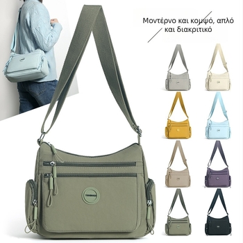Dumpling τσάντα για γυναίκες – απλή, μοντέρνα crossbody τσάντα ώμου για καθημερινή χρήση, αδιάβρονο νάιλον