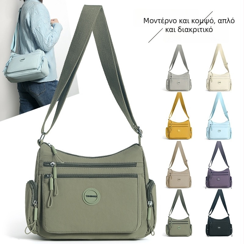 Dumpling τσάντα για γυναίκες – απλή, μοντέρνα crossbody τσάντα ώμου για καθημερινή χρήση, αδιάβρονο νάιλον