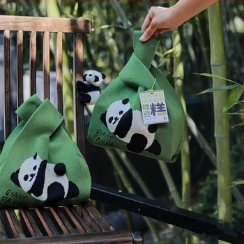 2026 Panda πλεκτή τσάντα ώμου με ρυζο-dumplings και αλατισμένα αυγά πάπιας – αναμνηστικό δώρο κουτί για το Φεστιβάλ των Δράκων