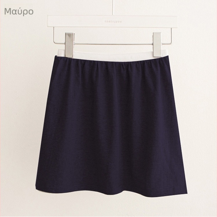 Φόρεμα βάσης από βαμβάκι σε μεγέθη plus-size, με πολυεπίπεδη μίνι φούστα, μονόχρωμο, κορεατικό αστικό στυλ