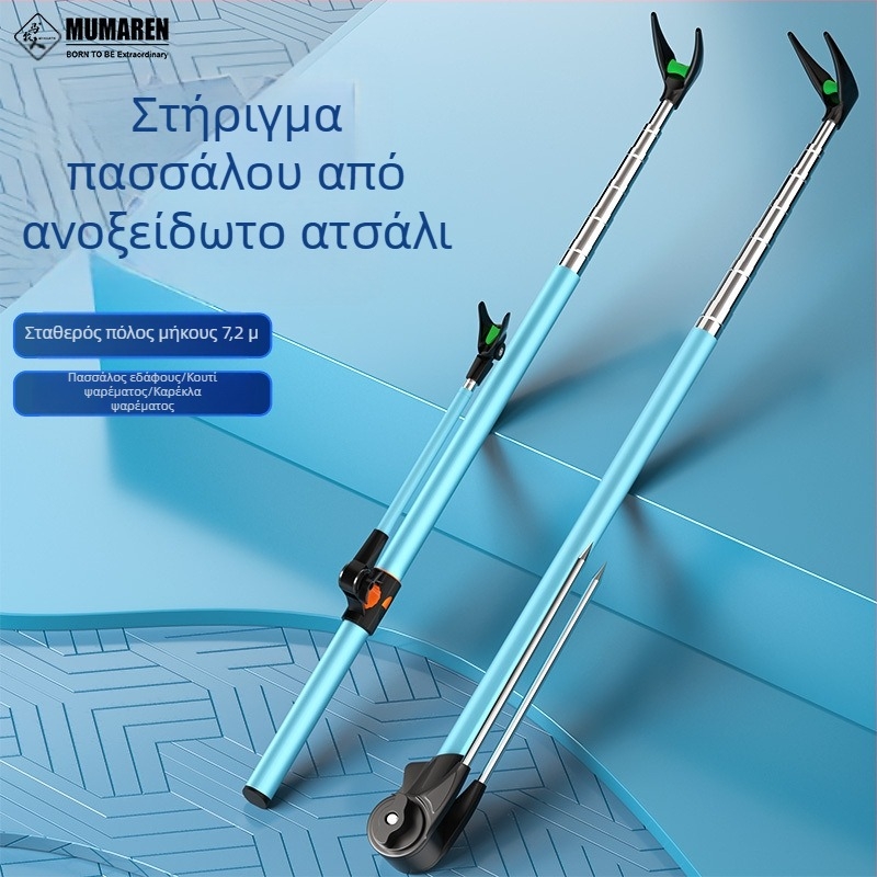 Ανοξείδωτο στηρίγμα καλαμιών ψαρέματος με βάση γείωσης για Jeep Wrangler