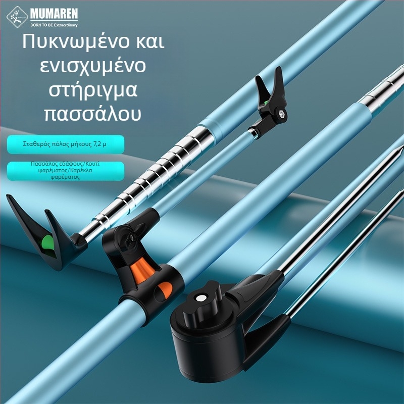 Ανοξείδωτο στηρίγμα καλαμιών ψαρέματος με βάση γείωσης για Jeep Wrangler