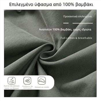Αμερικανικού στυλ παντελόνια εργασίας από 100% βαμβάκι για άνδρες, καλοκαίρι 2026, λεπτά, άνετα, ίσια γραμμή με φαρδιά πόδια, casual
