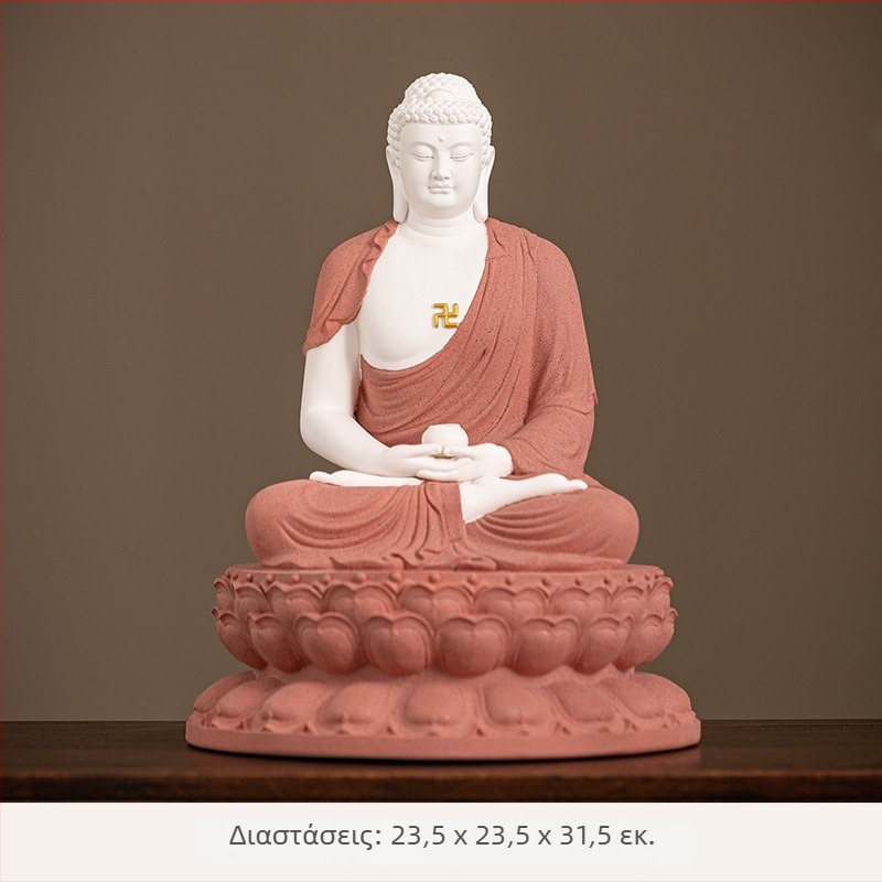 Κεραμικό άγαλμα Βούδα με Sakyamuni, Vairocana και Amitabha για οικιακό ιερό