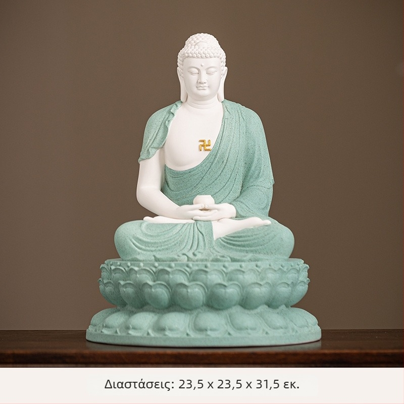Κεραμικό άγαλμα Βούδα με Sakyamuni, Vairocana και Amitabha για οικιακό ιερό