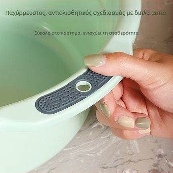 Πλαστική παχύτερη λεκάνη για οικιακή χρήση, πολυχρηστική λεκάνη για πλύσιμο λαχανικών, ρούχων και ποδιών, διάμετρος 32 εκ.