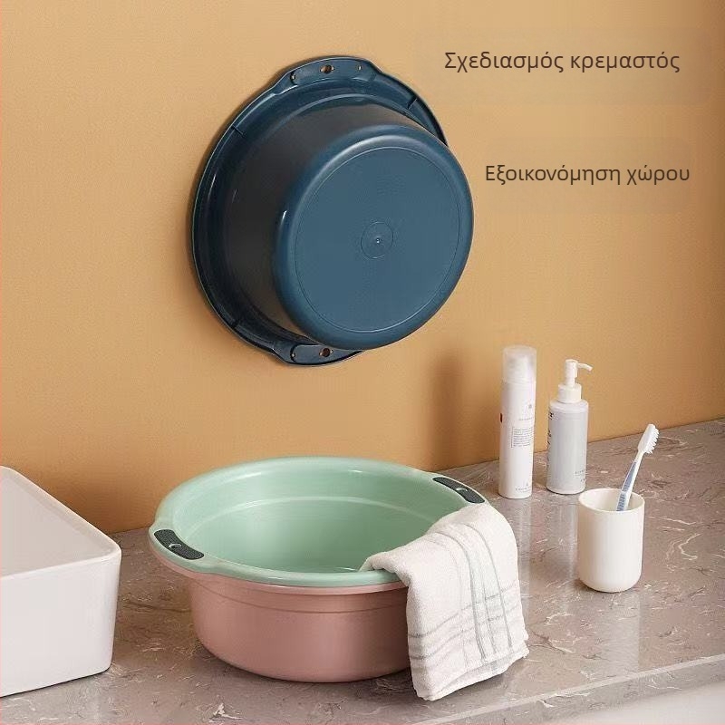 Πλαστική παχύτερη λεκάνη για οικιακή χρήση, πολυχρηστική λεκάνη για πλύσιμο λαχανικών, ρούχων και ποδιών, διάμετρος 32 εκ.