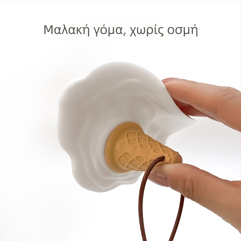 Πορτας stopper σε σχήμα παγωτού, μαλακός καουτσούκ προφυλακτήρας για λαβές πόρτας, μπορεί να κρεμαστεί και να τοποθετηθεί στον οροφή