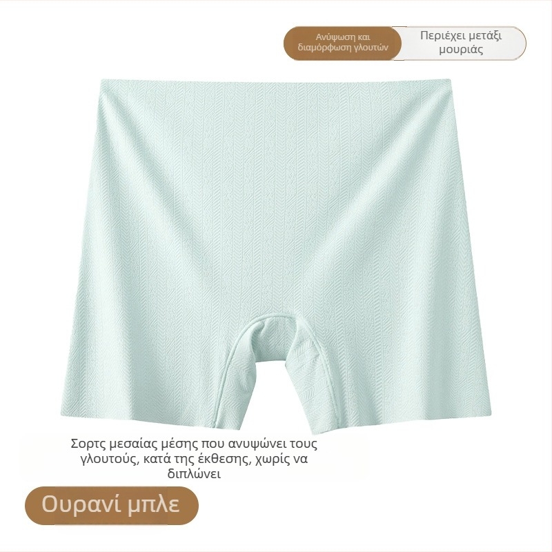 Ice Silk χωρίς ραφές γυναικείες σορτς ασφαλείας, ελαφριά σε μήκος 3/4, διαπνέον Jacquard εσώρουχο για εξωτερική χρήση