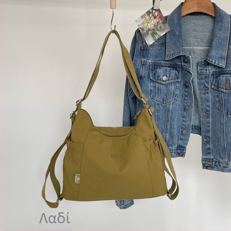 Νάιλον γυναικεία τσάντα tote με μεγάλο χώρο, casual στυλ, πολλές επιλογές μεταφοράς (tote, ώμος, crossbody, σακίδιο)