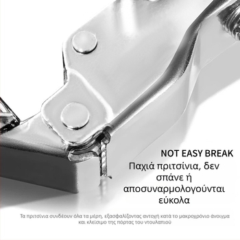 Μεντεσές δύο σταδίων φόρτωσης για ντουλάπες, από χάλυβα ψυχρής έλασης, ρυθμιζόμενος