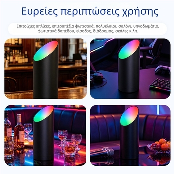 RGB LED γωνιακό φως με περιβαλλοντικό φωτισμό, τηλεκοντρόλ, χρονόμετρο, ρυθμιζόμενος δέσμος σε κλίση, φωτιστικό δαπέδου με διακόπτη ποδιού