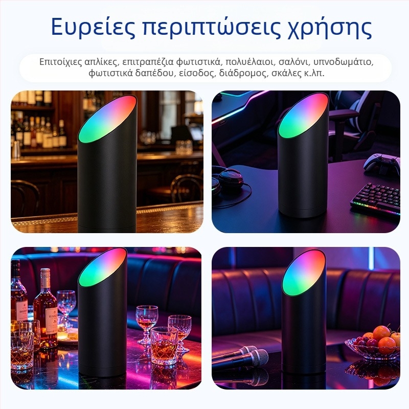 RGB LED γωνιακό φως με περιβαλλοντικό φωτισμό, τηλεκοντρόλ, χρονόμετρο, ρυθμιζόμενος δέσμος σε κλίση, φωτιστικό δαπέδου με διακόπτη ποδιού