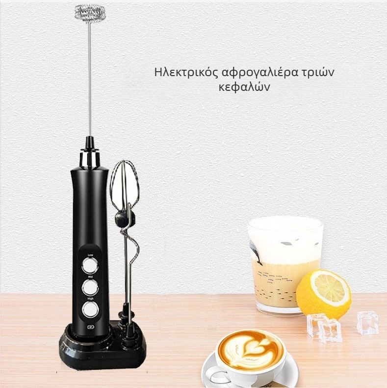 Χειροκίνητος USB επαναφορτιζόμενος ηλεκτρικός μίκτης — μίνι αναδευτήρας για αυγά, αφρό γάλακτος και για ζαχαροπλαστική