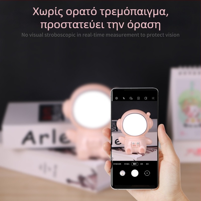 Νυχτερινό φως με αστροναύτη σε στυλ καρτούν για παιδικό δωμάτιο, USB τροφοδοσία, διακοσμητικό φωτιστικό