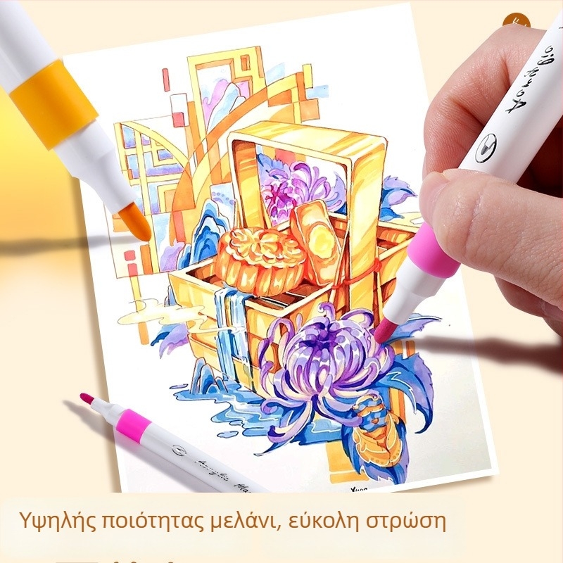 Ακρυλικά μαρκαδόροι για μαθητές Δημοτικού, σετ 60 χρωμάτων, μαρκαδόροι υδατογραφίας, αδιαφανείς, χρώματα που στοιβάζονται, με 24 χρώματα αναπλήρωσης