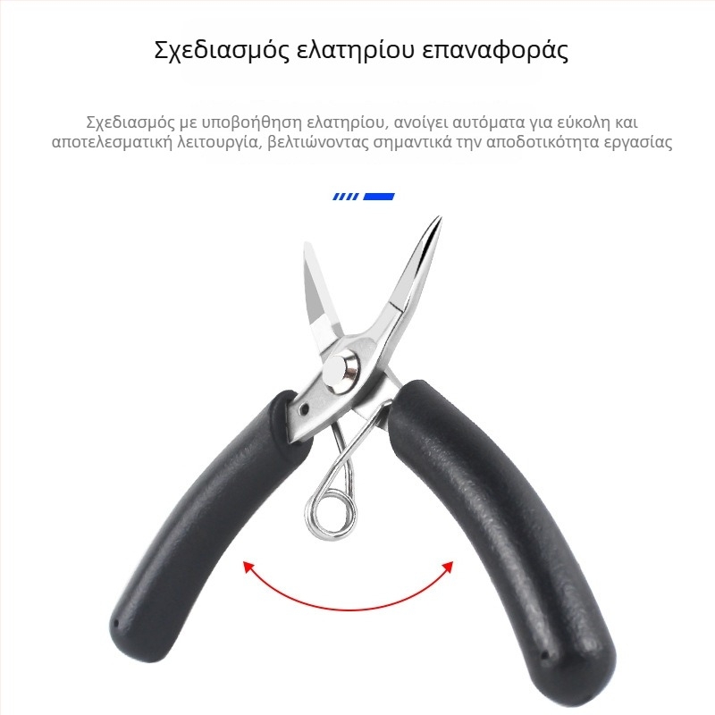 Μίνι πένσα κοσμήματος από ανοξείδωτο ατσάλι, λεπτή αντιολισθητική χωρίς δόντια, στρογγυλή μύτη, διαγώνιο κόψιμο, μυτερή μύτη, για χειροποίητο περιτύλιγμα καλωδίου DIY