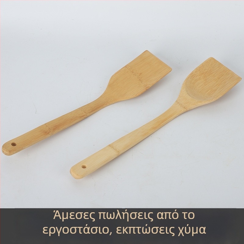 Μπαμπού σπατουλάκι για αντικολλητικά τηγάνια, ξύλινο κουτάλι από μπαμπού, κουτάλι ρυζιού για σούσι, τετράγωνη σπατούλα κουζίνας