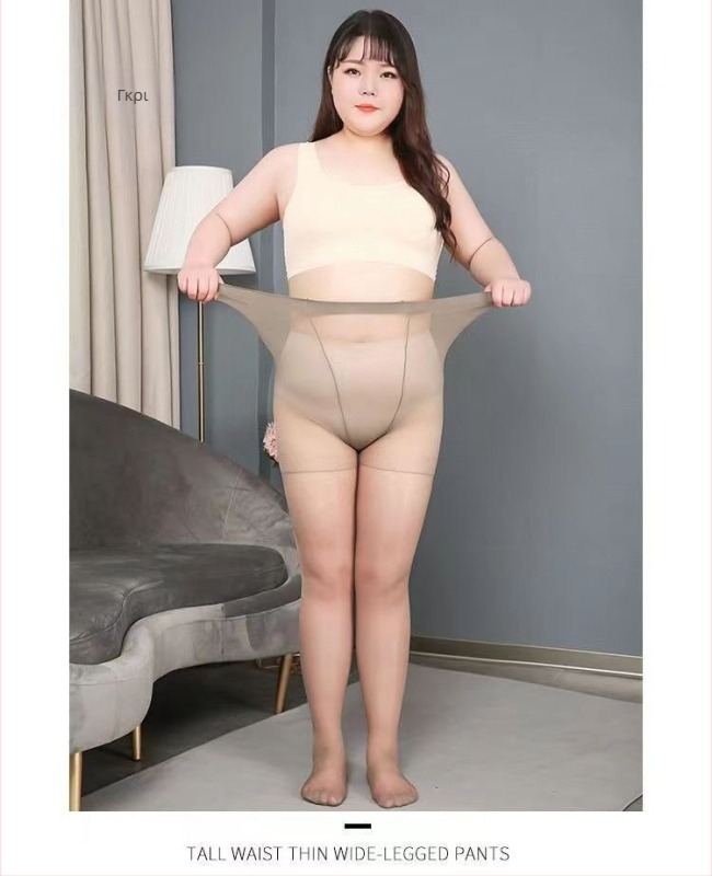 Plus-size γυναικείες καλσόν, καλοκαιρινή nude απόχρωση, ανθεκτικές στα σκίσιμο, αντιολισθητικές, εξτρα-large μέγεθος, διαπνοή, διαμορφωτικές σε τόνο δέρματος