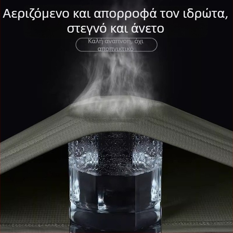 Ανδρικό T‑shirt με λαιμό στάντ και μισό φερμουάρ, λεπτή σύνθεση, μακριά μανίκια, ελαφρύ πολυεστέρας