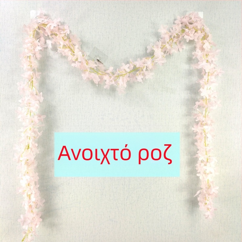 Τεχνητή γιρλάντα με άνθη λυλάκι για εσωτερική διακόσμηση