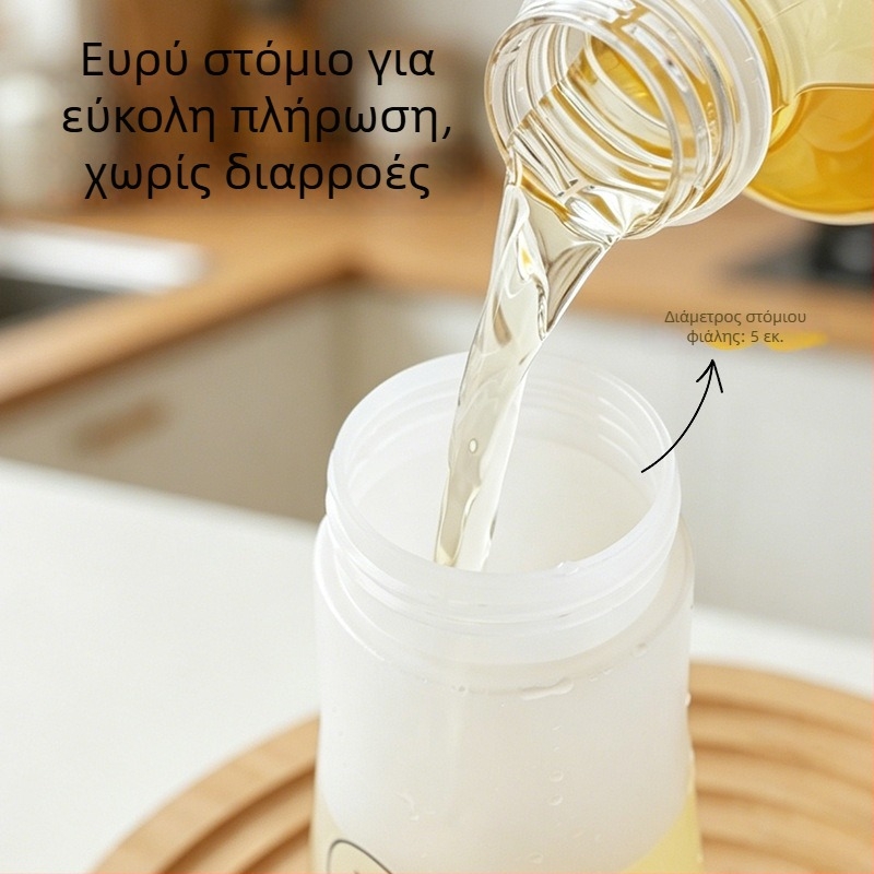 Μπουκάλι λαδιού με κεφαλή από ανοξείδωτο χάλυβα 304 για κουζίνα, δοχείο για σόγια και ξίδι, μπουκάλι ξιδιού, μπουκάλι σησαμέλαιο