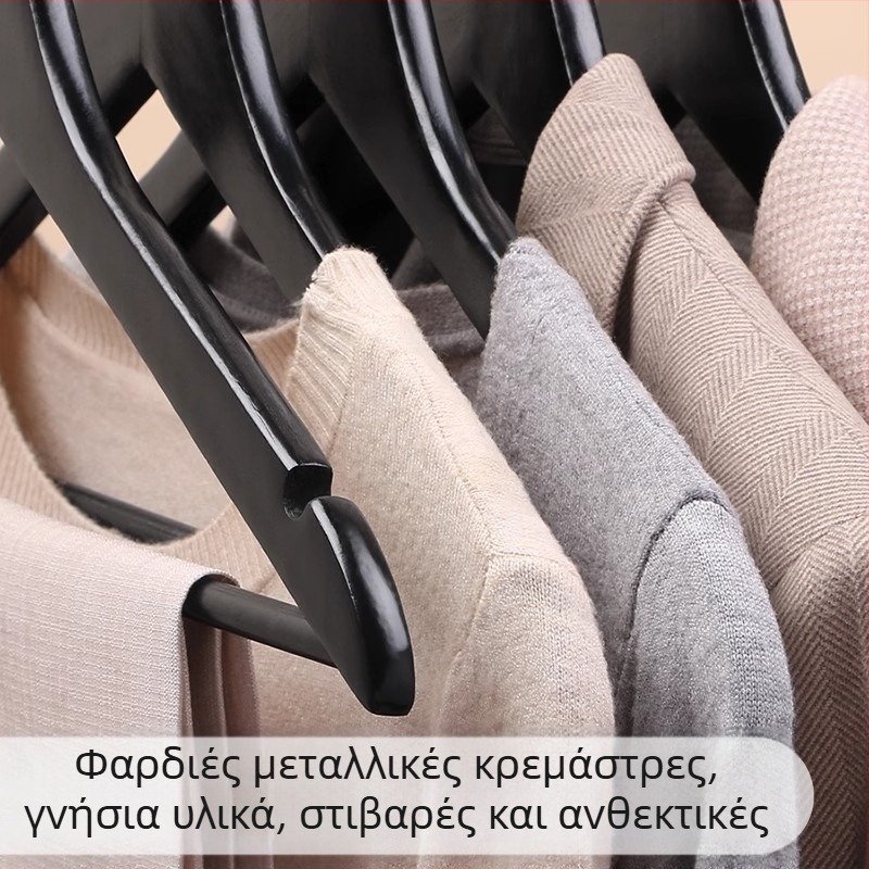 Πλαστική κρεμάστρα παλτών με φινίρισμα ξύλου, παχύτερη, κατάλληλη για οικιακή και ξενοδοχειακή χρήση, ανθεκτική στην υγρασία, στεγνώματος ρούχων βρεγμένων/ξηρών