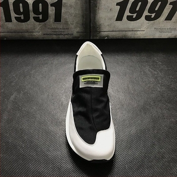 Ανδρικά slip-on παπούτσια από καμβά με φαρδιά σόλα, μοντέρνο κορεατικό στυλ για καθημερινή χρήση