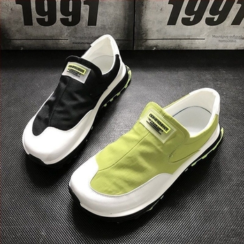 Ανδρικά slip-on παπούτσια από καμβά με φαρδιά σόλα, μοντέρνο κορεατικό στυλ για καθημερινή χρήση