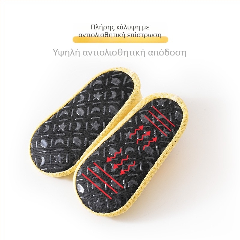 Παιδικές κάλτσες δαπέδου για καλοκαίρι, 0–12 μηνών, unisex, αντιολισθητικές με μαλακή σόλα, αναπνεύσιμες με δικτυωτό ύφασμα για βάδισμα