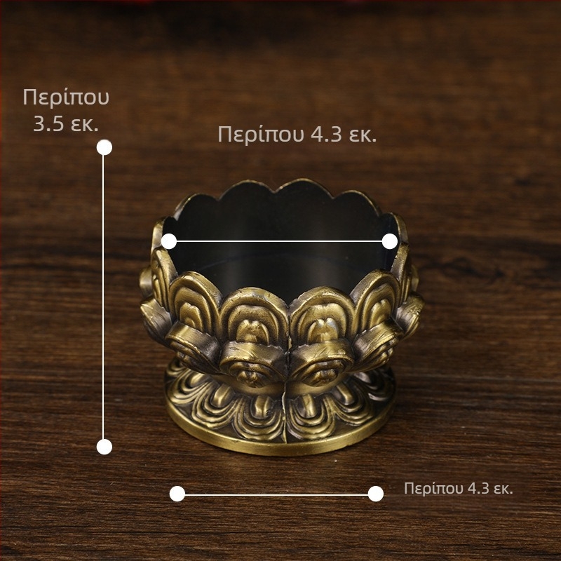Βάση κηροστάτη με λωτό, μεταλλική, διακοσμητικό για οικιακή χρήση, προσφορά προς τον Βούδα, δώρο