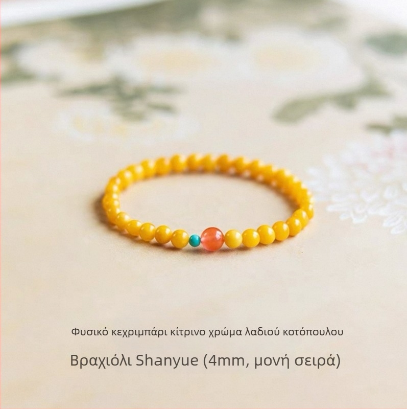 Βραχιόλι από φυσικό κερί μελισσών για γυναίκες, χάντρες millet, τριών νημάτων σχέδιο, νότιος κόκκινος αχάτης και τουρκούζ, εκλεπτυσμένη αίσθηση πολυτέλειας
