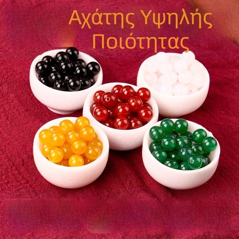 Κόκκινες agate χάντρες για DIY κοσμήματα – ημιτελείς σφαιρικές χάντρες, 10 mm