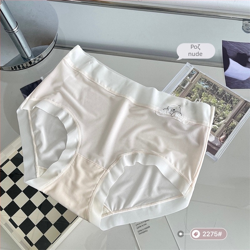 Γυναικείες εσώρουχες από Ice Silk, μεσαία μέση, αντιβακτηριακές, διαπνέουσες, γρήγορο στέγνωμα. Κύριο ύφασμα: νάιλον, επένδυση καβάλου από βισκόζη.