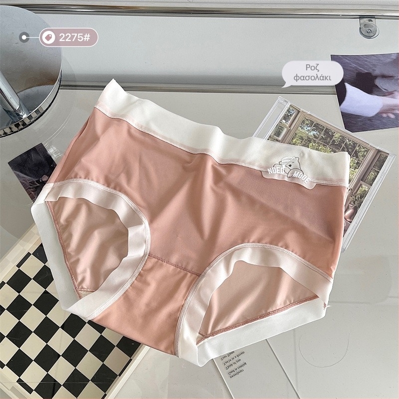 Γυναικείες εσώρουχες από Ice Silk, μεσαία μέση, αντιβακτηριακές, διαπνέουσες, γρήγορο στέγνωμα. Κύριο ύφασμα: νάιλον, επένδυση καβάλου από βισκόζη.