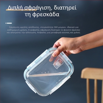 Δοχείο φαγητού από γυαλί υψηλής αντοχής βορσολιτικό, ασφαλές για φούρνο μικροκυμάτων, ορθογώνιο, 800–1000 ml, με λογότυπο