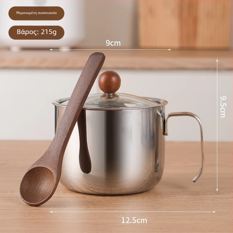Σετ δοχείων μπαχαρικών από ανοξείδωτο ατσάλι 304, ζαχαριέρα από ξύλο καρυδιάς και δίσκο για κουτάλια, κινεζο-κορεατικό στυλ κουζίνας