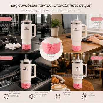 Σιλικονούχος κάτω προστατευτικός θώρακας για Stanley μπουκάλι νερού, αντιολισθητικό, ήσυχο, ανθεκτικό στη φθορά