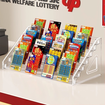 Βάση προβολής Scratch-Off Lottery και Κουτί Εισιτηρίων για Γραφείο