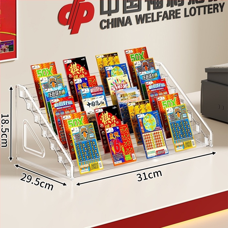 Βάση προβολής Scratch-Off Lottery και Κουτί Εισιτηρίων για Γραφείο