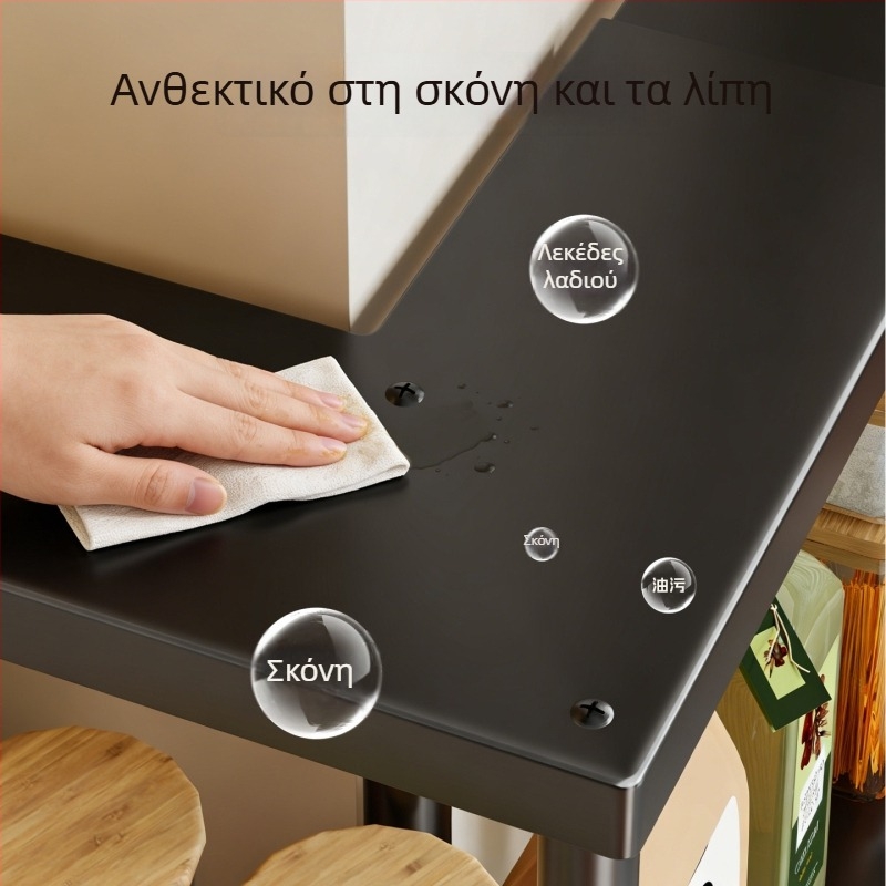 Ράφι αποθήκευσης μπαχαρικών κουζίνας, επιτραπέζιος πολυεπίπεδος οργανωτής για λάδι, αλάτι, σάλτσα και ξύδι, γωνιακός οργανωτής