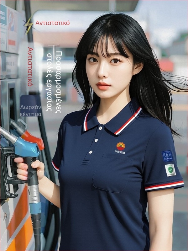 Αντιστατικό ανδρικό πουκάμισο πόλο εργασίας, καλοκαίρι
