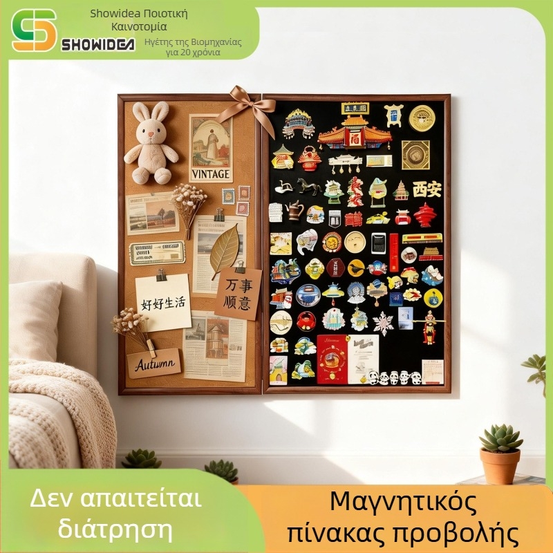 Μαγνητική επιφάνεια με Velcro, επιτοίχιος μαύρος πίνακας για ψυγείο, οικιακή χρήση, διαγραψιμη