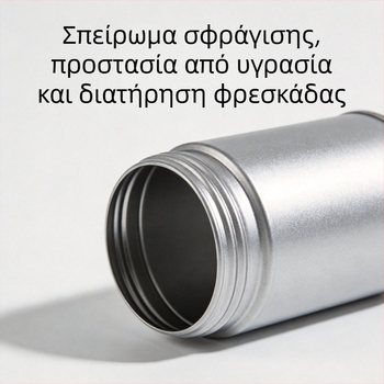Κονσέρβα matcha για τσάι, κυκλικό μεταλλικό δοχείο 60 ml, τροφίμων ποιότητας