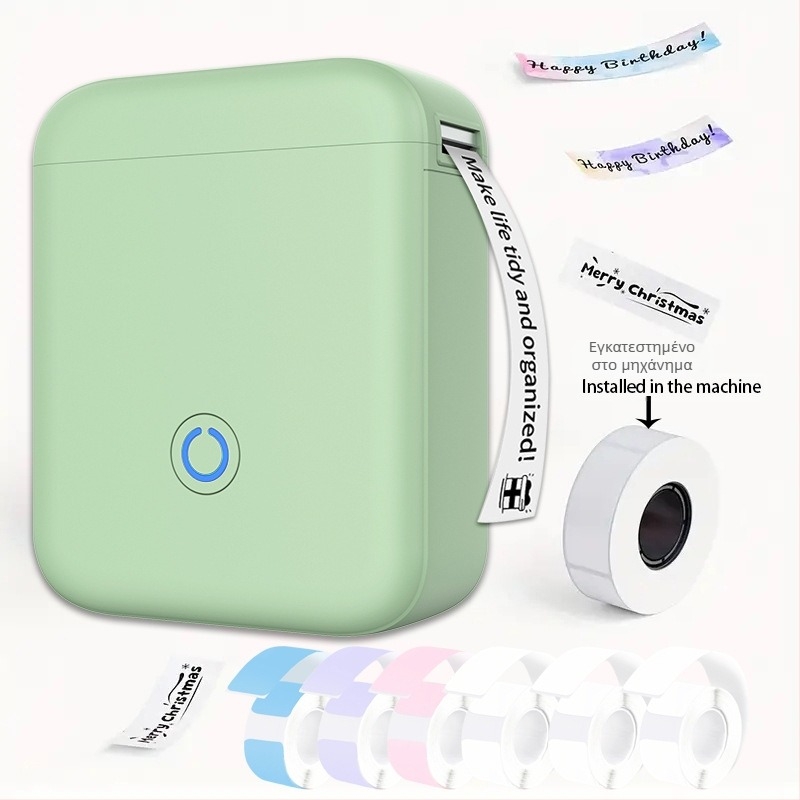 Φορητός Bluetooth θερμικός εκτυπωτής ετικετών, συμπαγές χειροκίνητο, για ετικέτες 48 mm, οικιακή και επαγγελματική χρήση